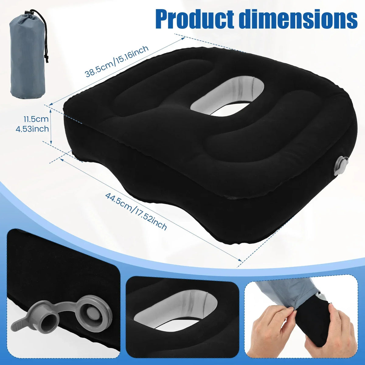 Inflatable Seat Cushion – Portable Ergonomic Support Cushion