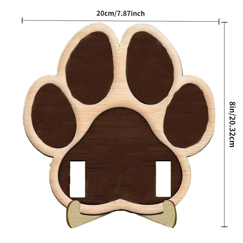 Wooden Paw Pet Memorial Photo Frame – Multi-Picture Display