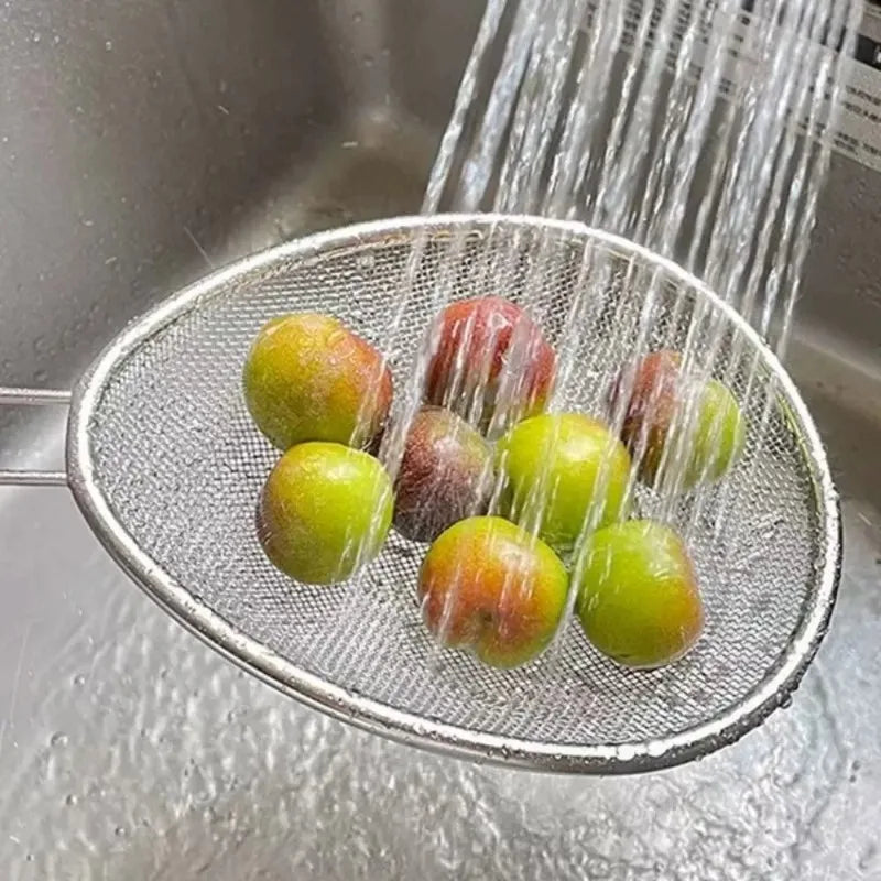 Stainless Steel Strainer Scoop – Frying & Drain Filter Spoon