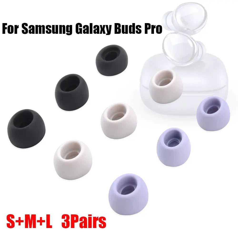 Silicone Ear Tips for Samsung Galaxy Buds Pro – 6pcs S/M/L