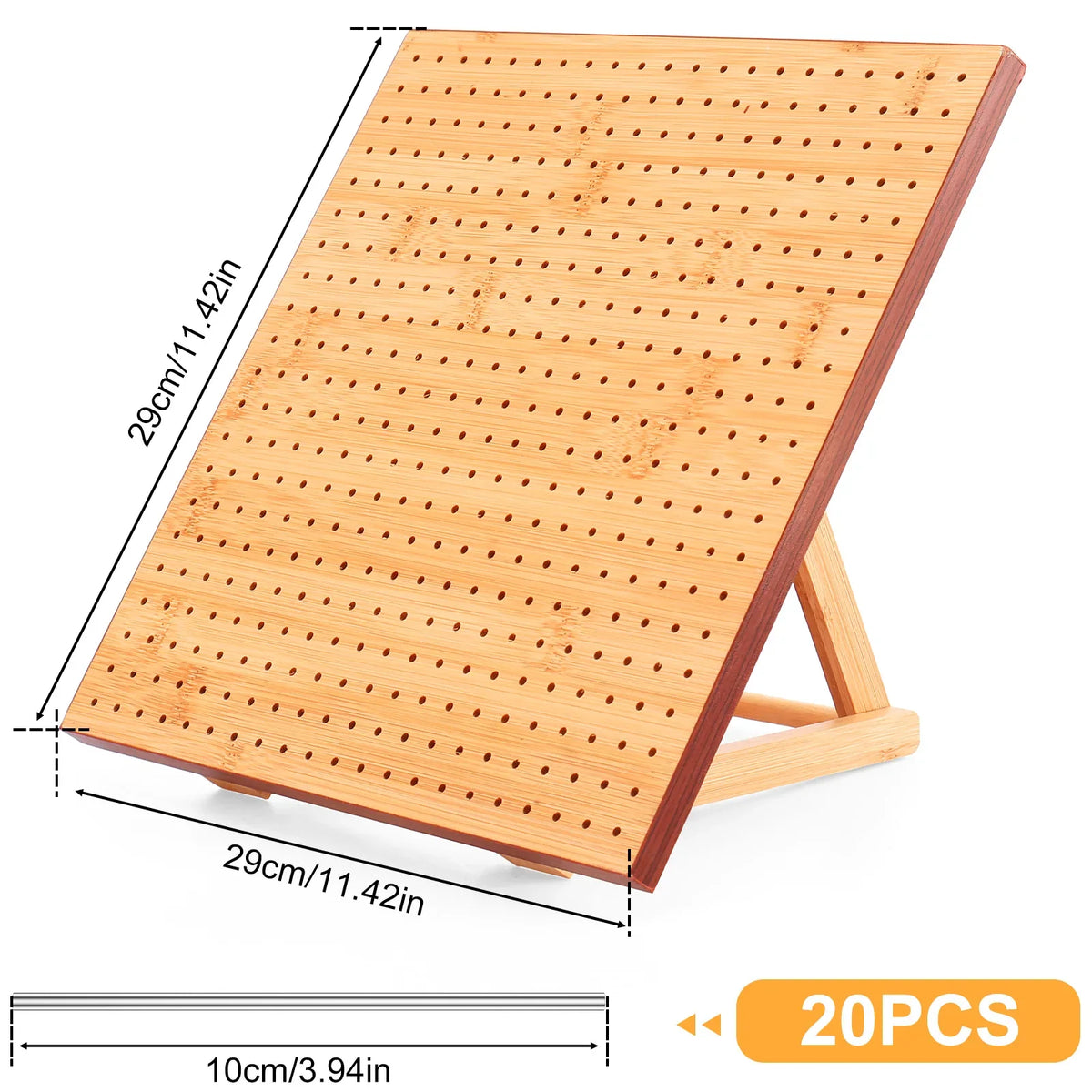 Bamboo Crochet Blocking Board Kit with Steel Pins & Stand