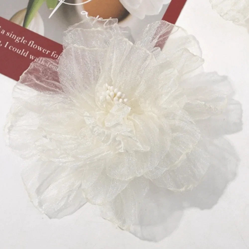 Organza Fabric Flower 75mm – Wedding & DIY Accessories