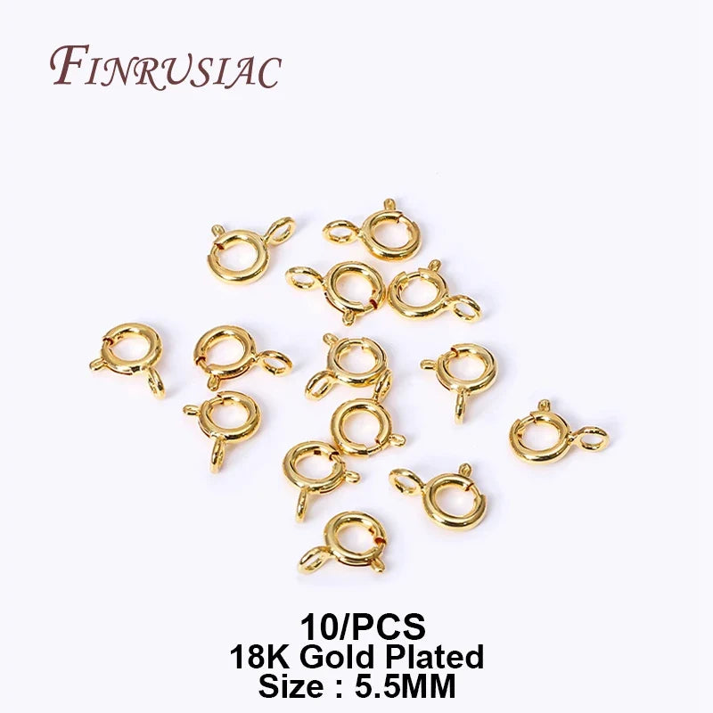 14K/18K Gold Plated Crimp Beads & Clasp Connectors | DIY Jewelry