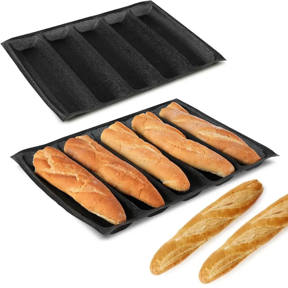 Non-Stick Silicone Baguette Mold | Perforated French Bread Pan