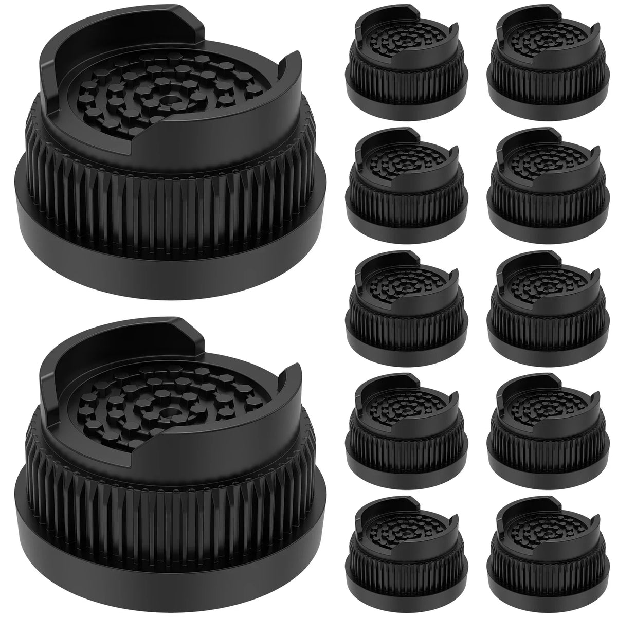 Furniture Risers 12/16 Pcs – Heavy Duty Non-Slip TPE Leg Pads
