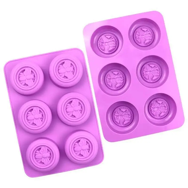 Bee 6-Cavity Silicone Soap & Candle Mold – Easy Release DIY