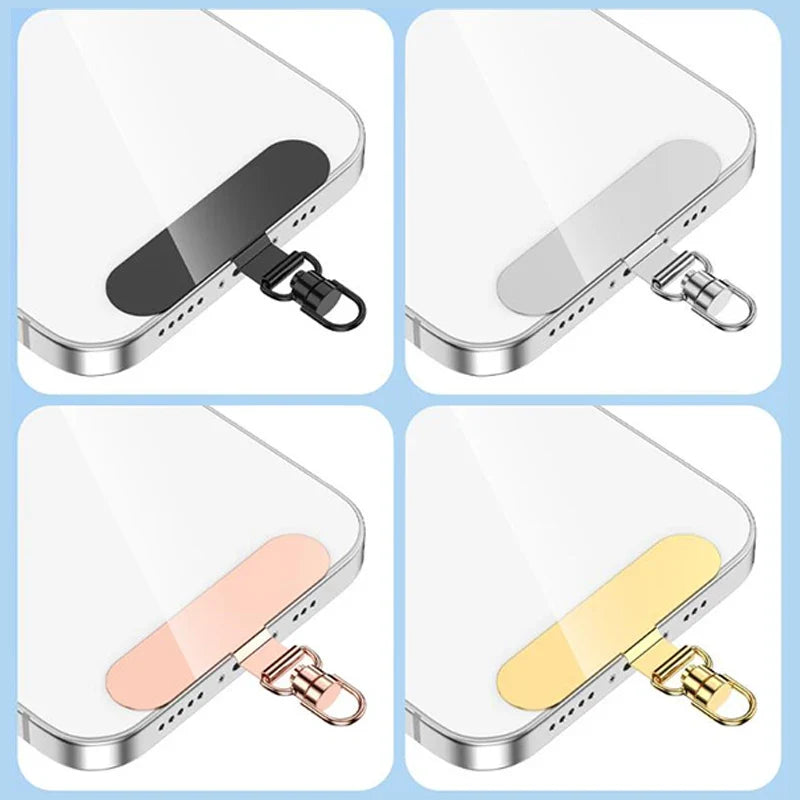 Steel Phone Lanyard Patch Clip – Anti-Drop Metal Strap Tab