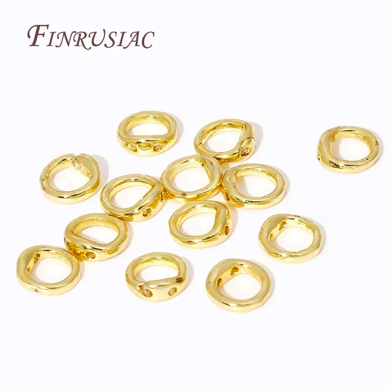 18K Gold Plated End Beads & Connecting Rings – DIY Jewelry