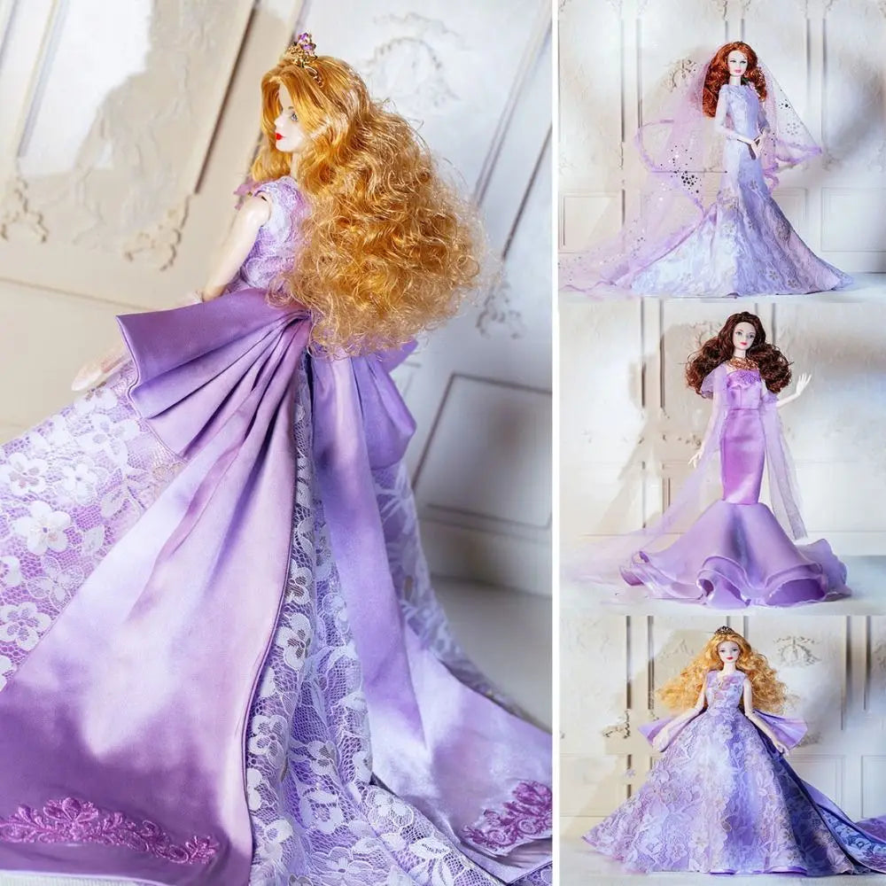 Purple Lace Doll Clothes Set | 1/6 Scale Fashion Doll Outfit