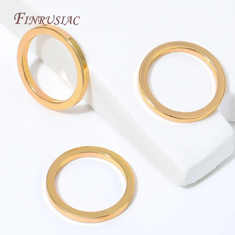 18K Gold Plated Round Connector Rings – DIY Jewelry Making