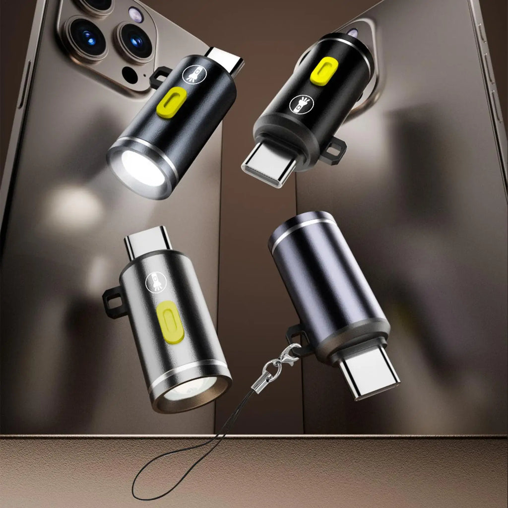 Type-C Rechargeable LED Pocket Flashlight – Waterproof Torch