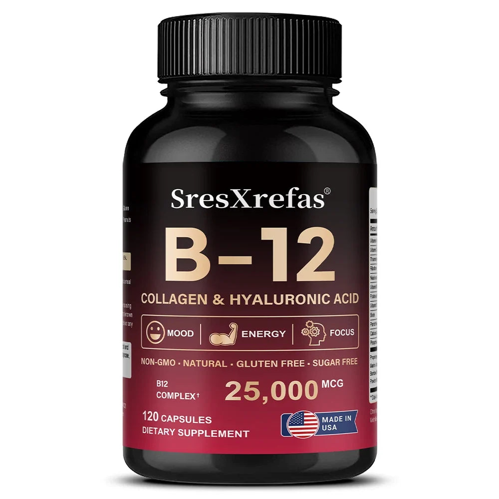Vitamin B12 Complex with Collagen & Hyaluronic Acid | STRESSXCEL