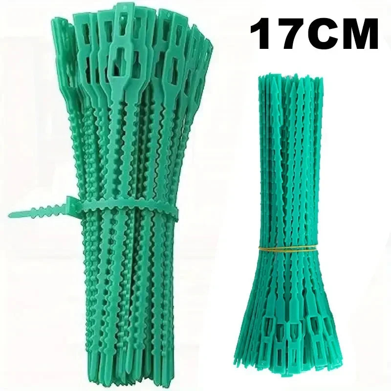 50pcs Reusable Adjustable Plant Ties – Vine & Tomato Garden Clips