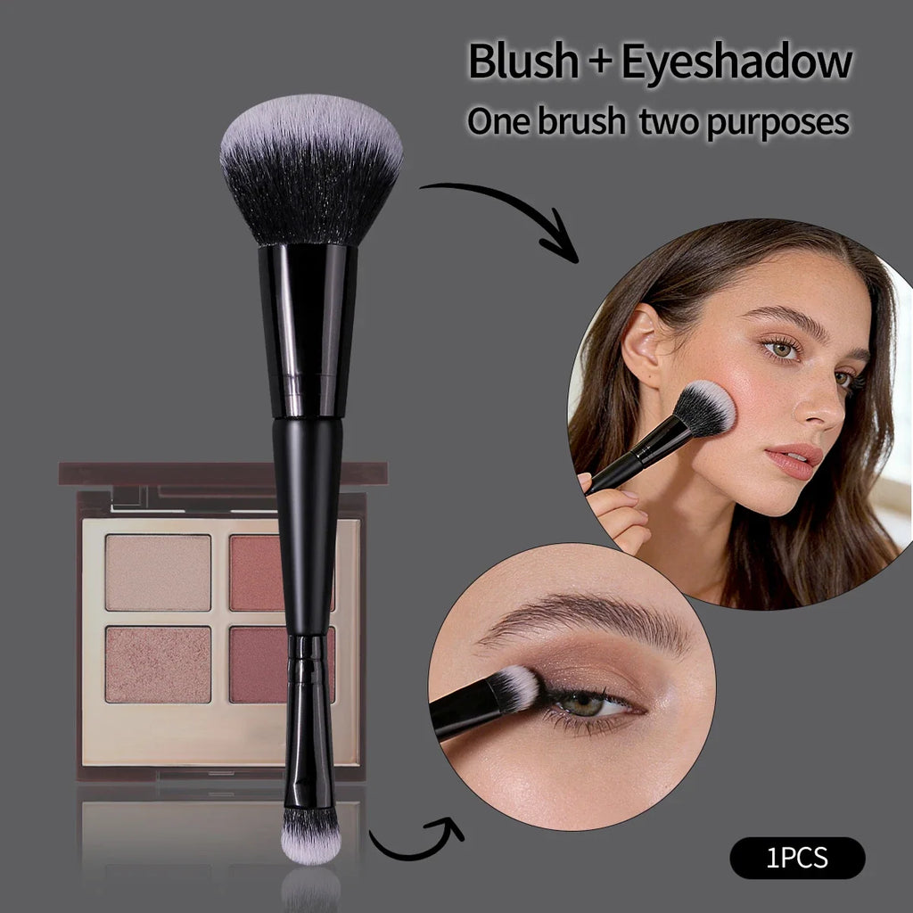 2-in-1 Double Head Makeup Brush – Foundation & Blush Tool