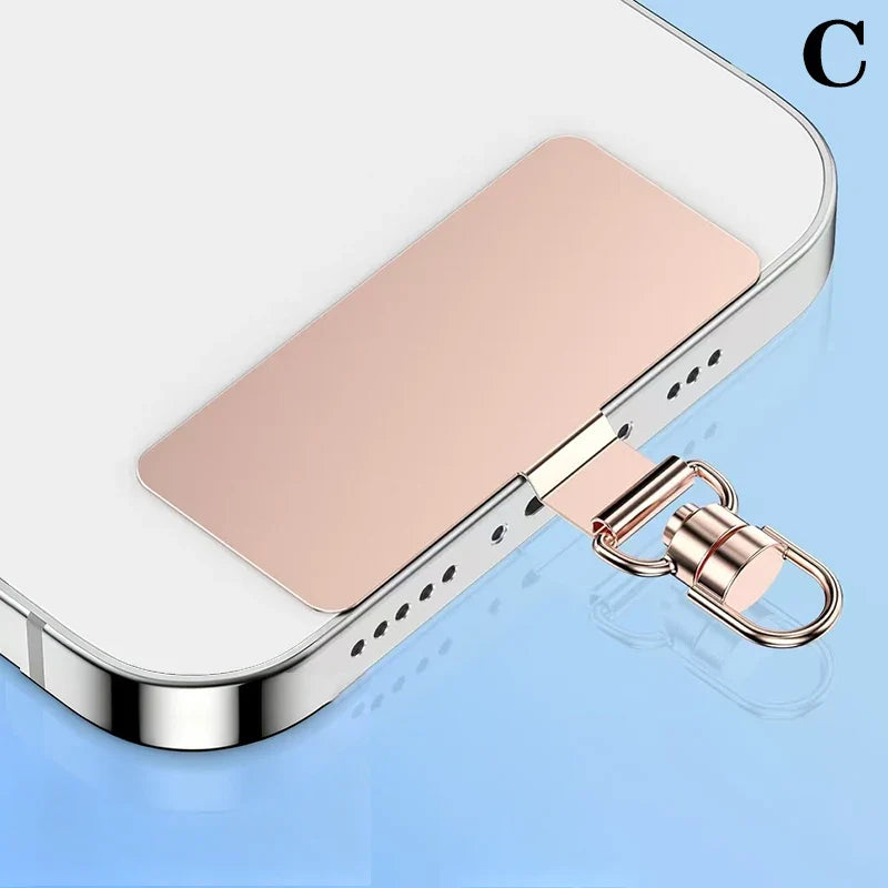 Steel Phone Lanyard Gasket Clip – Anti-Drop Metal Strap Tab