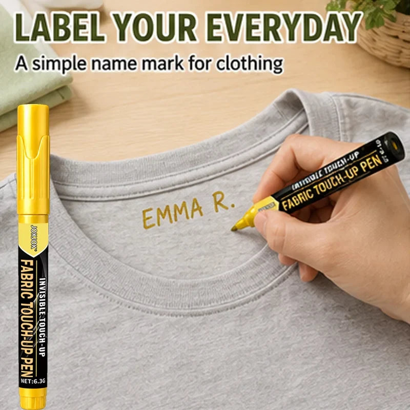 White Fabric Marker Pen – Fine Tip Water-Based Cloth Art