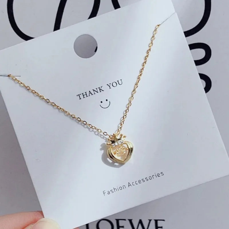 Women's Gold Plated Zircon Choker Necklace – Elegant Chain
