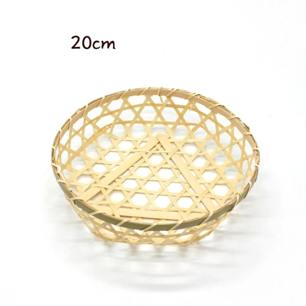 Miniature Woven Bamboo Basket – 1:12 & 1:6 Dollhouse Decor