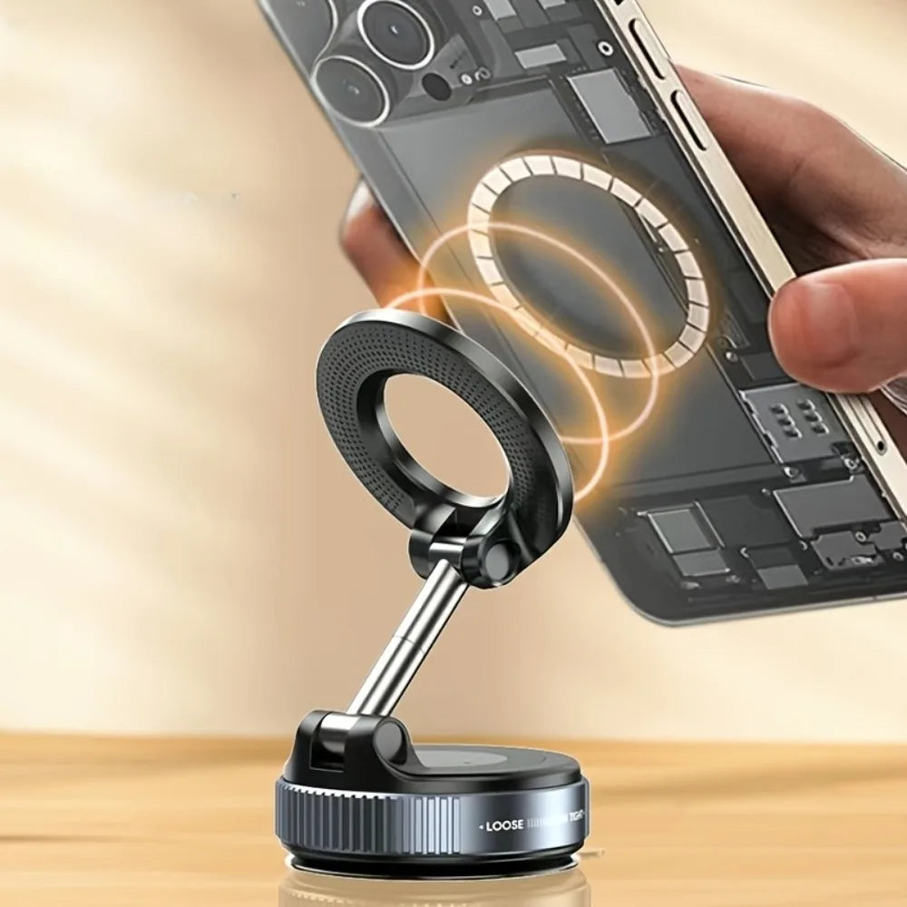 Metal Magnetic Phone Tablet Stand Foldable 360° Desk & Car Mount