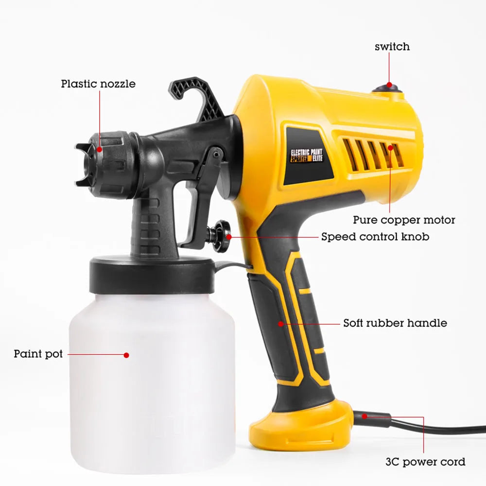 P3 500ml Electric Paint Sprayer – 3 Spray Patterns, DIY Garden