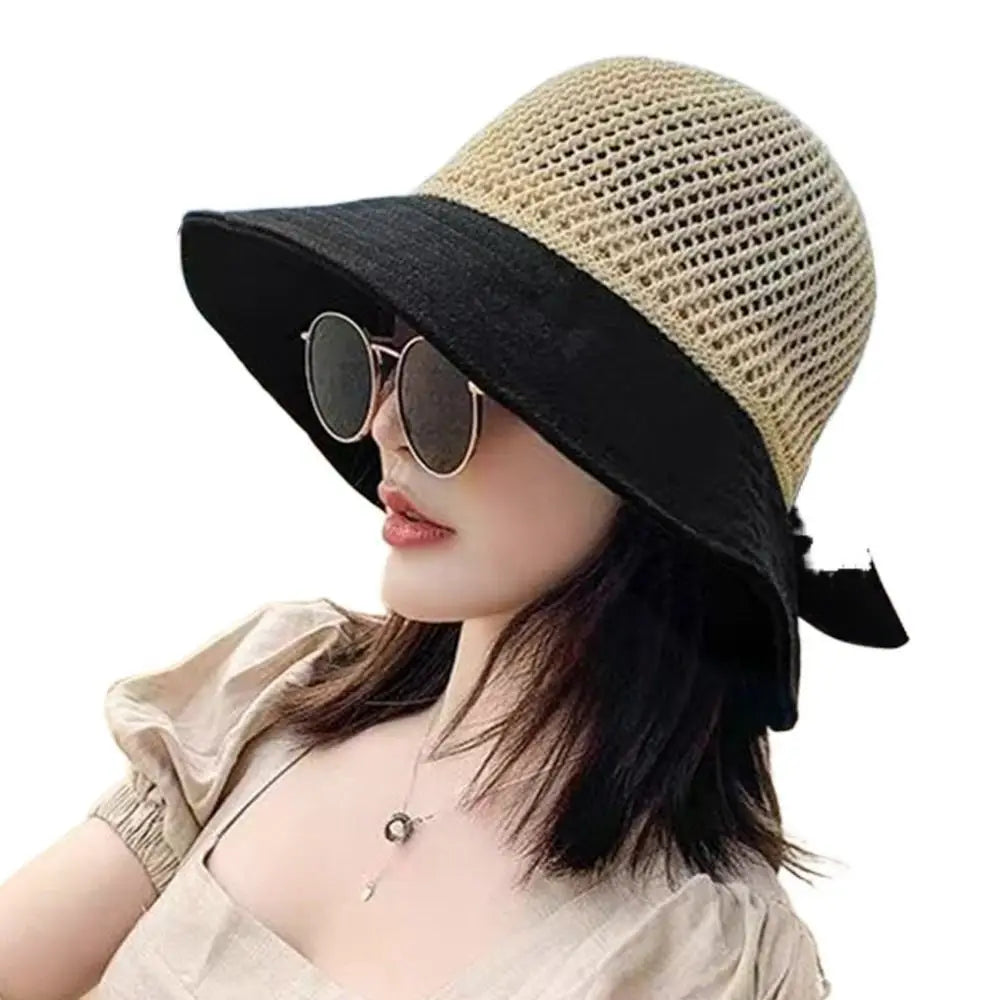 Women's Wide Brim UV Bucket Hat – Foldable Beach Cap