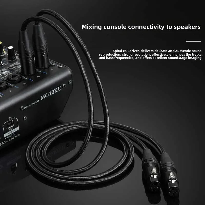 XLR Male to Female Audio Cable – Mic, Speaker & Studio