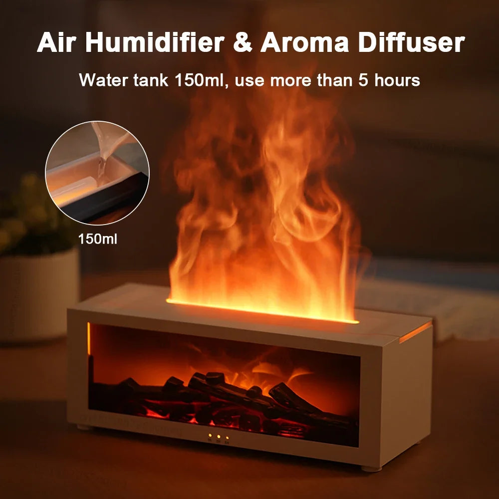 Flame Essential Oil Diffuser & Humidifier | RGB Light