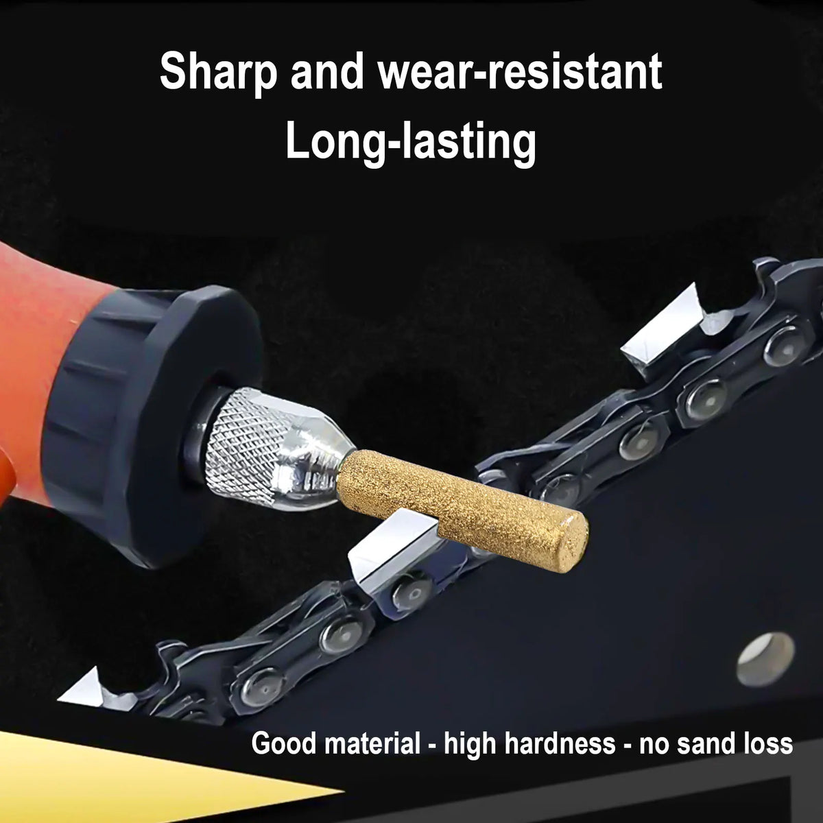 6-Pack Chainsaw Sharpener Stones – Coated Cylindrical Burr Set