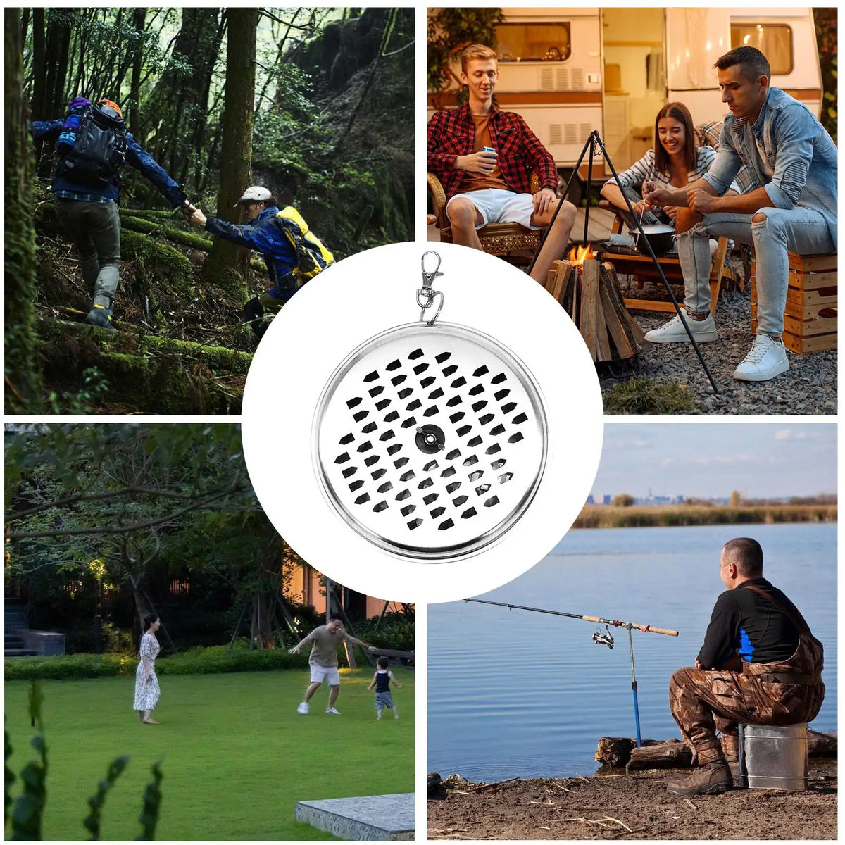Portable Mosquito Coil Holder Stainless Steel Windproof Cover