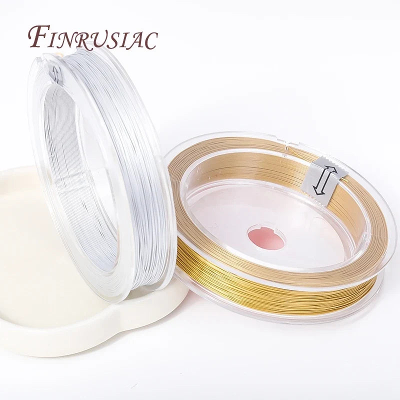Gold Plated Stainless Steel Beading Wire 0.3–0.6mm | DIY Jewelry