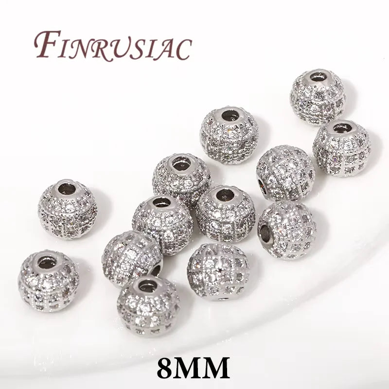 18K Gold Plated Zircon Flower Beads – DIY Jewelry Making