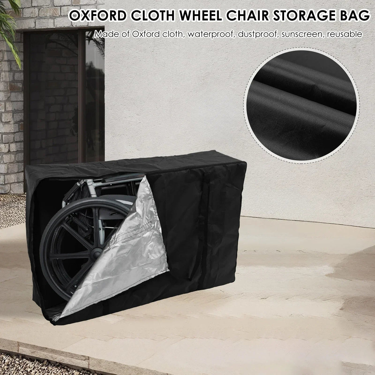 Waterproof Rollator & Wheelchair Travel Bag – Oxford Fabric