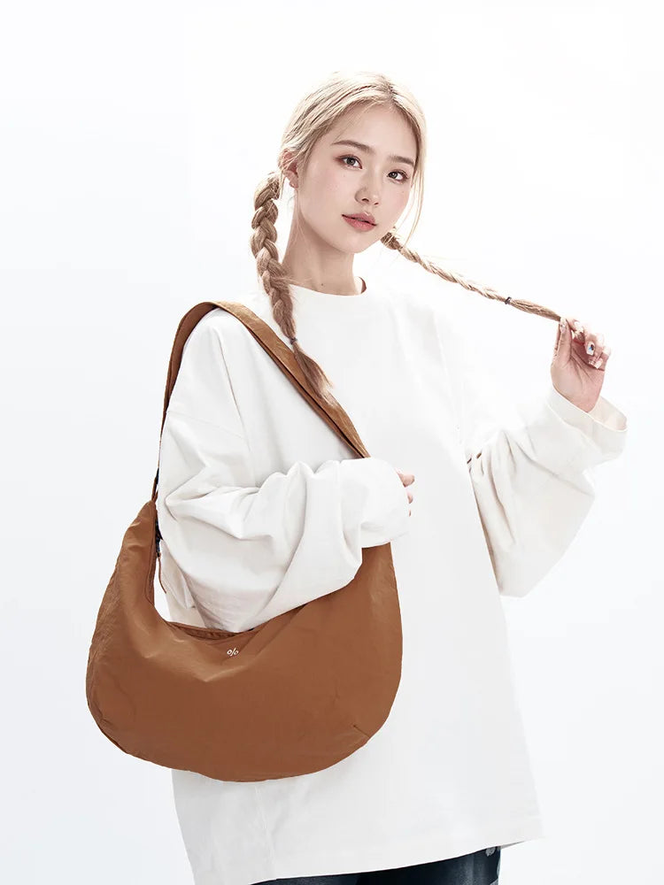 Japanese Nylon Dumpling Bag – Unisex Lightweight Crossbody