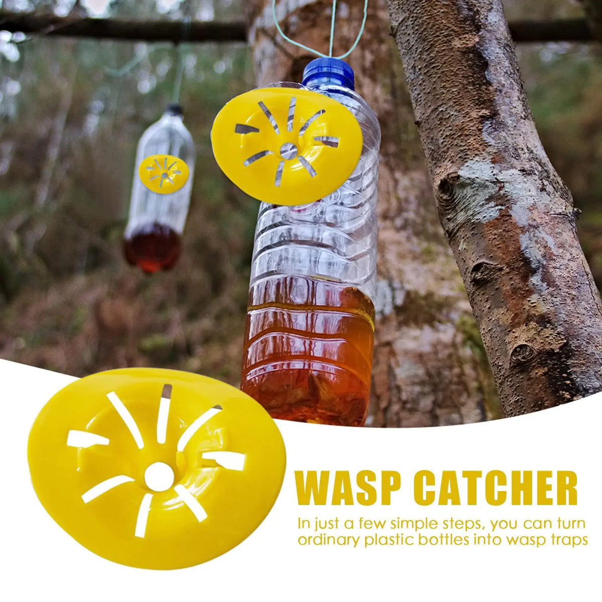 10-Pack Reusable Flower Wasp & Hornet Trap Bee Catcher