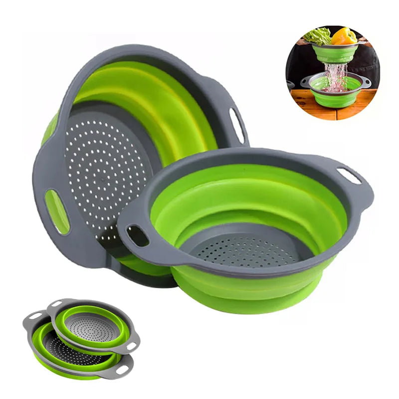 Foldable Silicone Colander Basket – Fruits & Vegetables