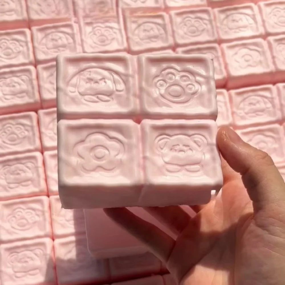 Strawberry Milk Cube Squishy – Slow Rising Sensory Fidget Toy