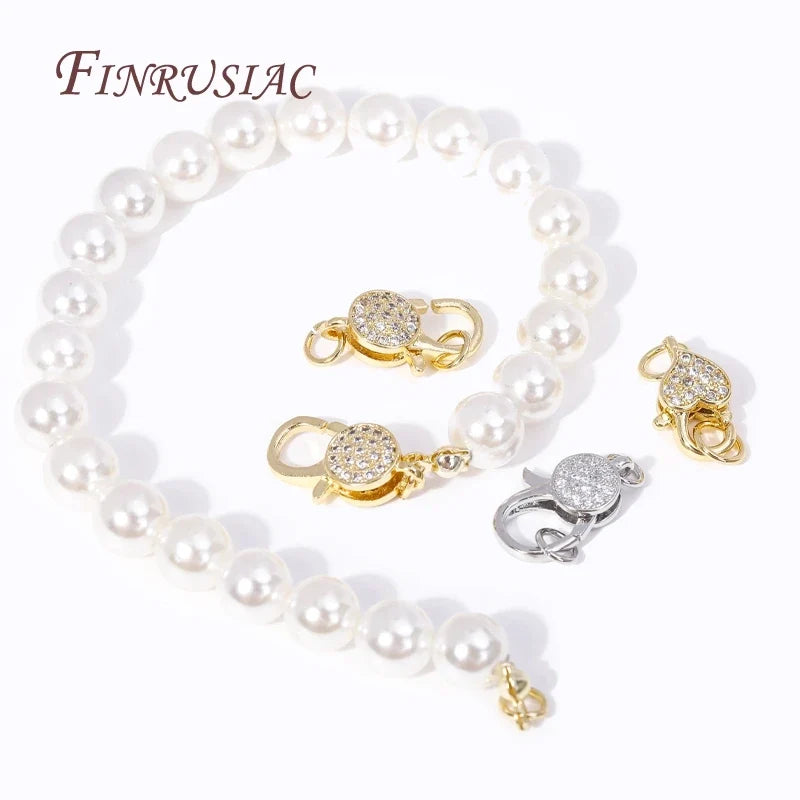 18K Gold Plated Zircon Lobster Clasps – DIY Jewelry Findings