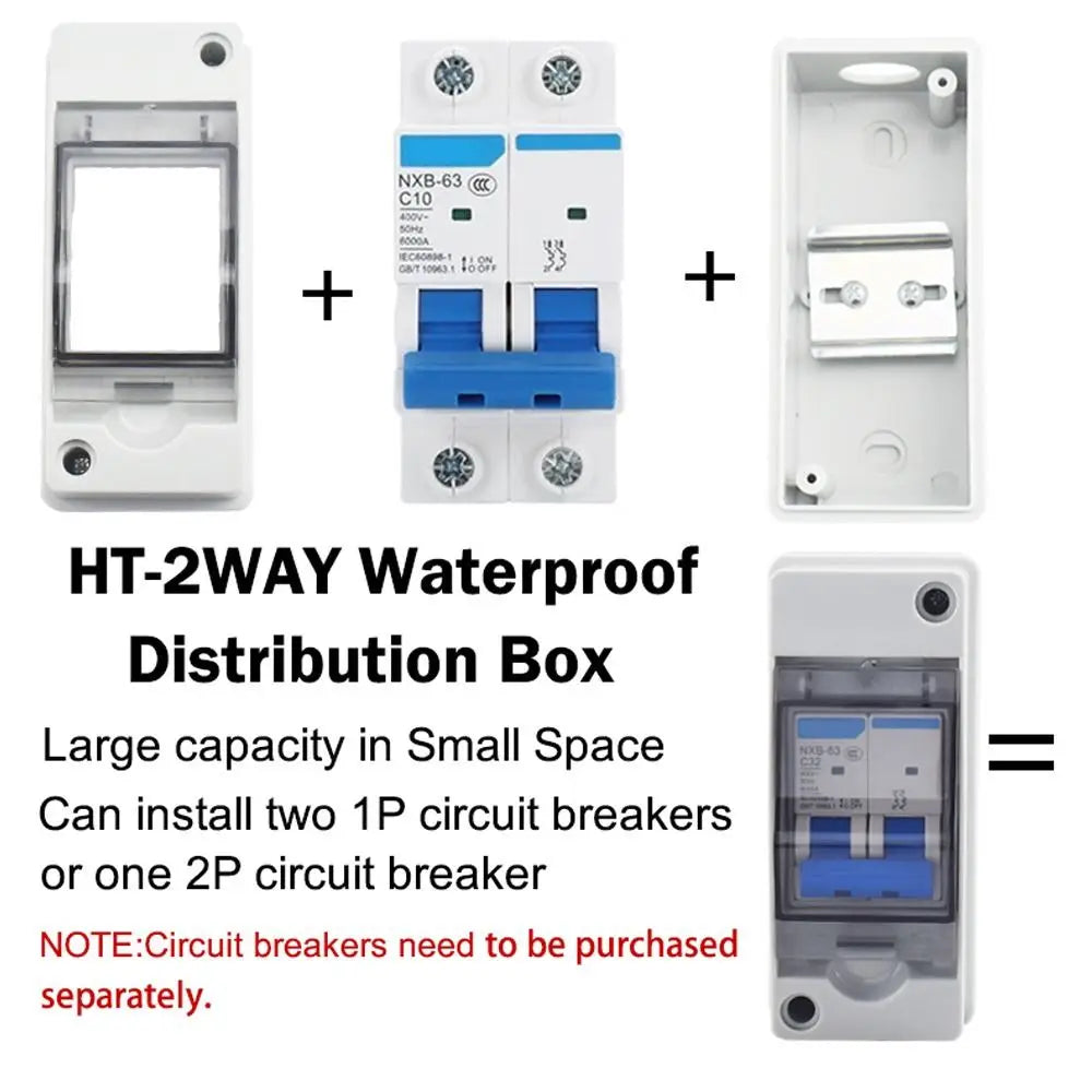 HT-2 IP65 Waterproof Distribution Box 2 Way Solar Junction Box