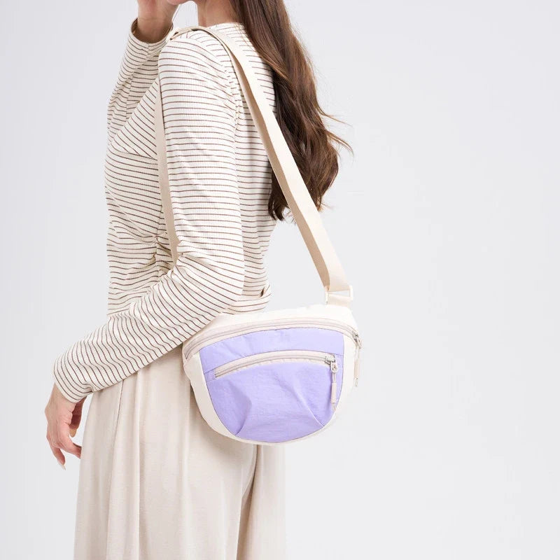 Women's Canvas Crossbody Bag – Multi-Pocket Oxford Shoulder Bag