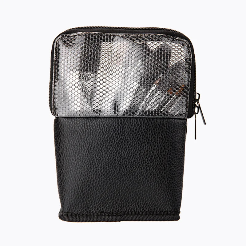 Foldable Stand-Up Makeup Brush Holder & Cosmetic Bag