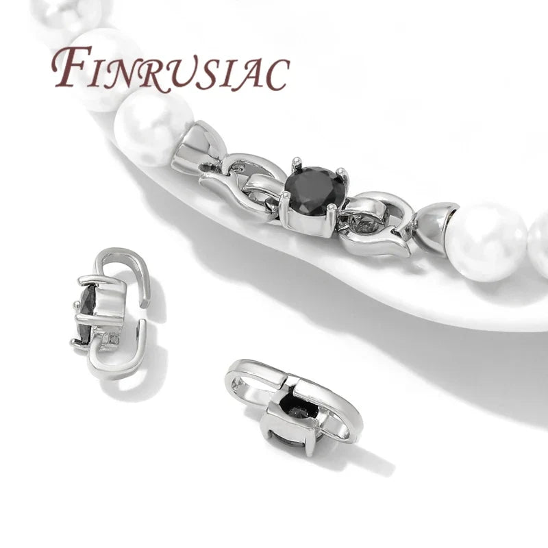 Rhodium Plated Brass Connector – DIY Jewelry Clasp Findings