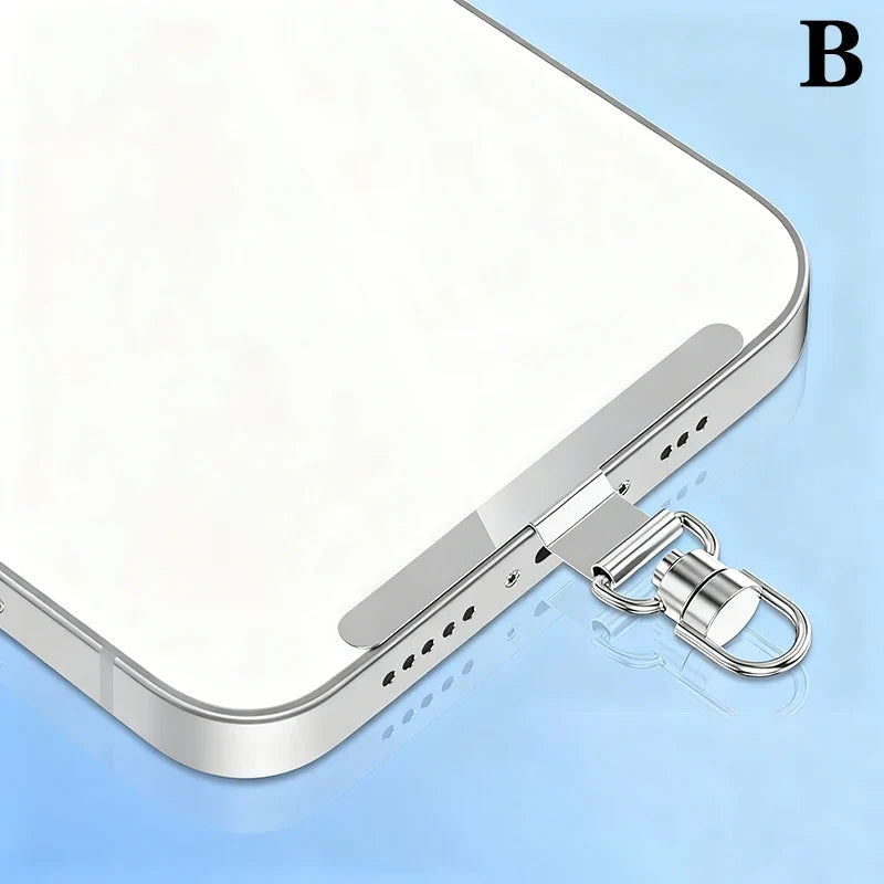 Steel Phone Lanyard Gasket Clip – Anti-Drop Metal Strap Tab