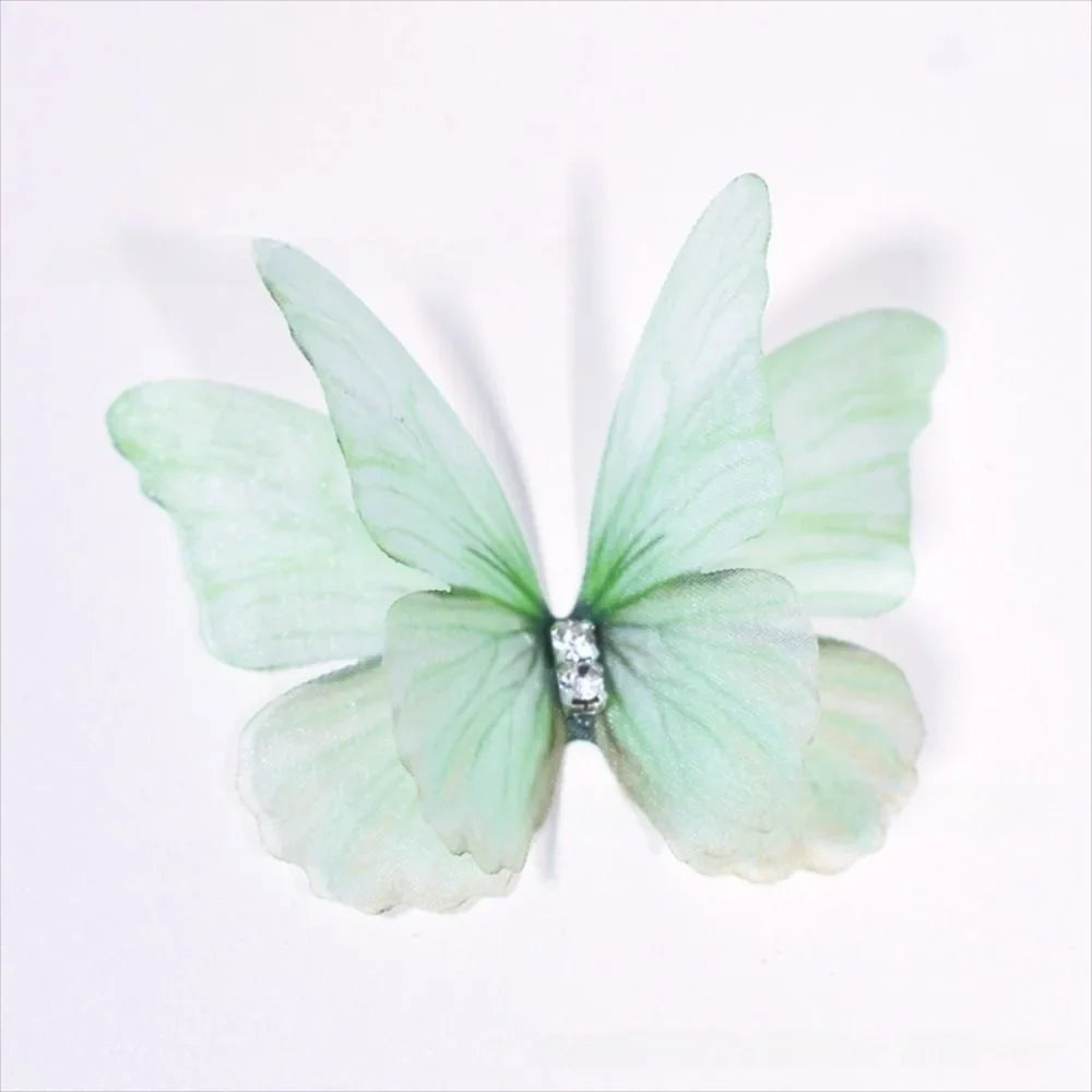 50Pcs 3D Organza Butterfly Appliques – Colorful Mesh Patches