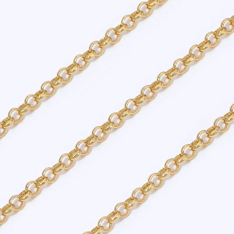 18K Gold Plated Oval Cable Chain Bulk Spool | DIY Jewelry