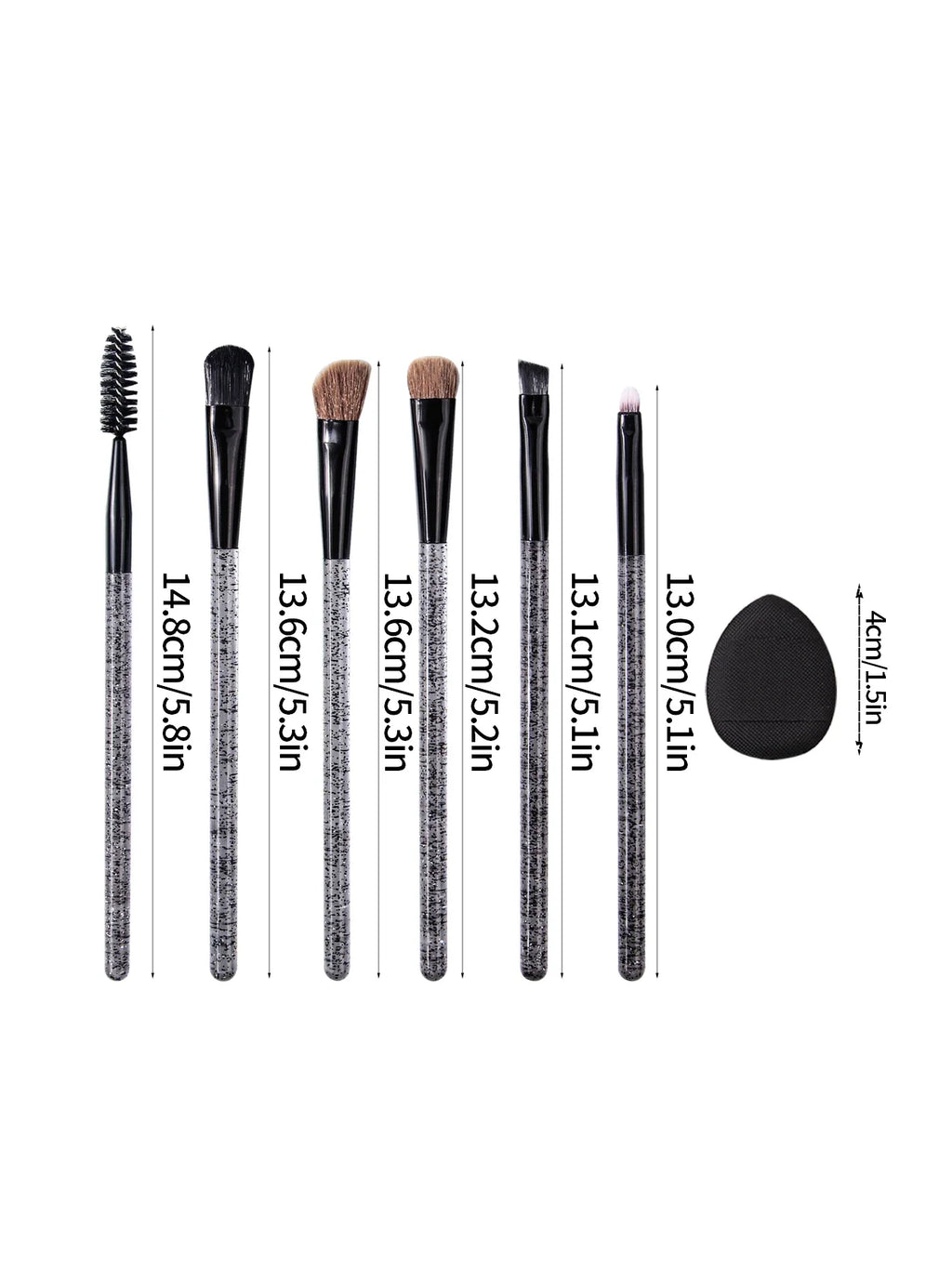 9-Piece Makeup Brush Set – Eye, Contour & Concealer Brushes