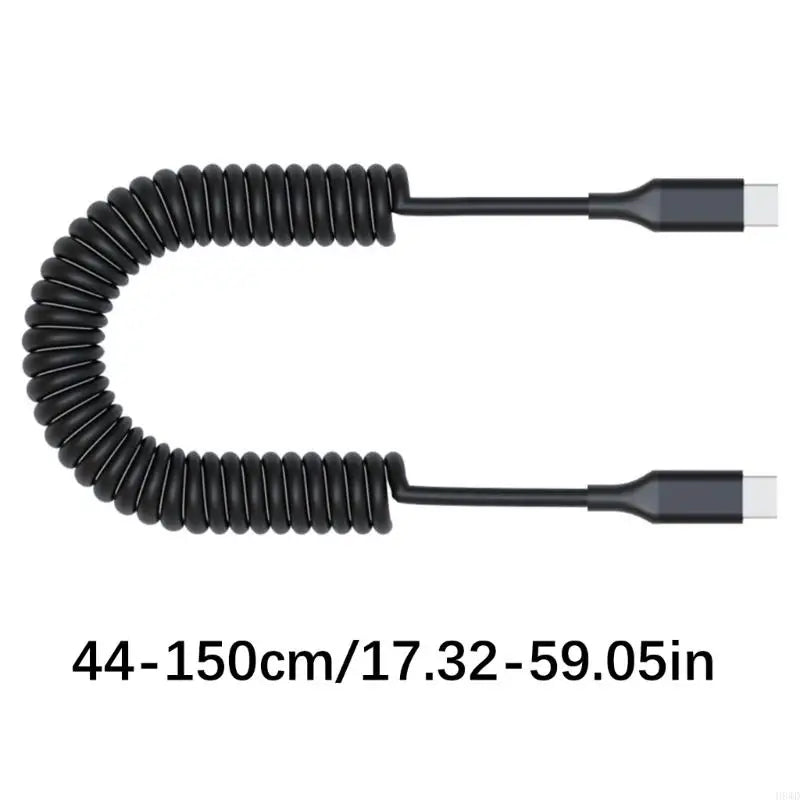 Retractable USB-C to USB-C Cable – PD 60W & 480Mbps Data