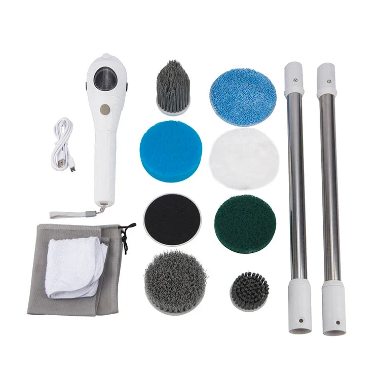 Cordless Electric Spin Scrubber 8-in-1 with LED Night Light