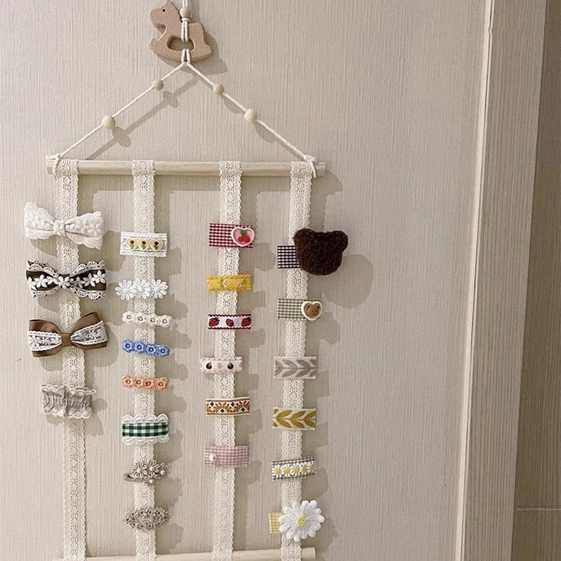 Wall-Mounted Hair Accessories Storage Rack – Clips & Headbands