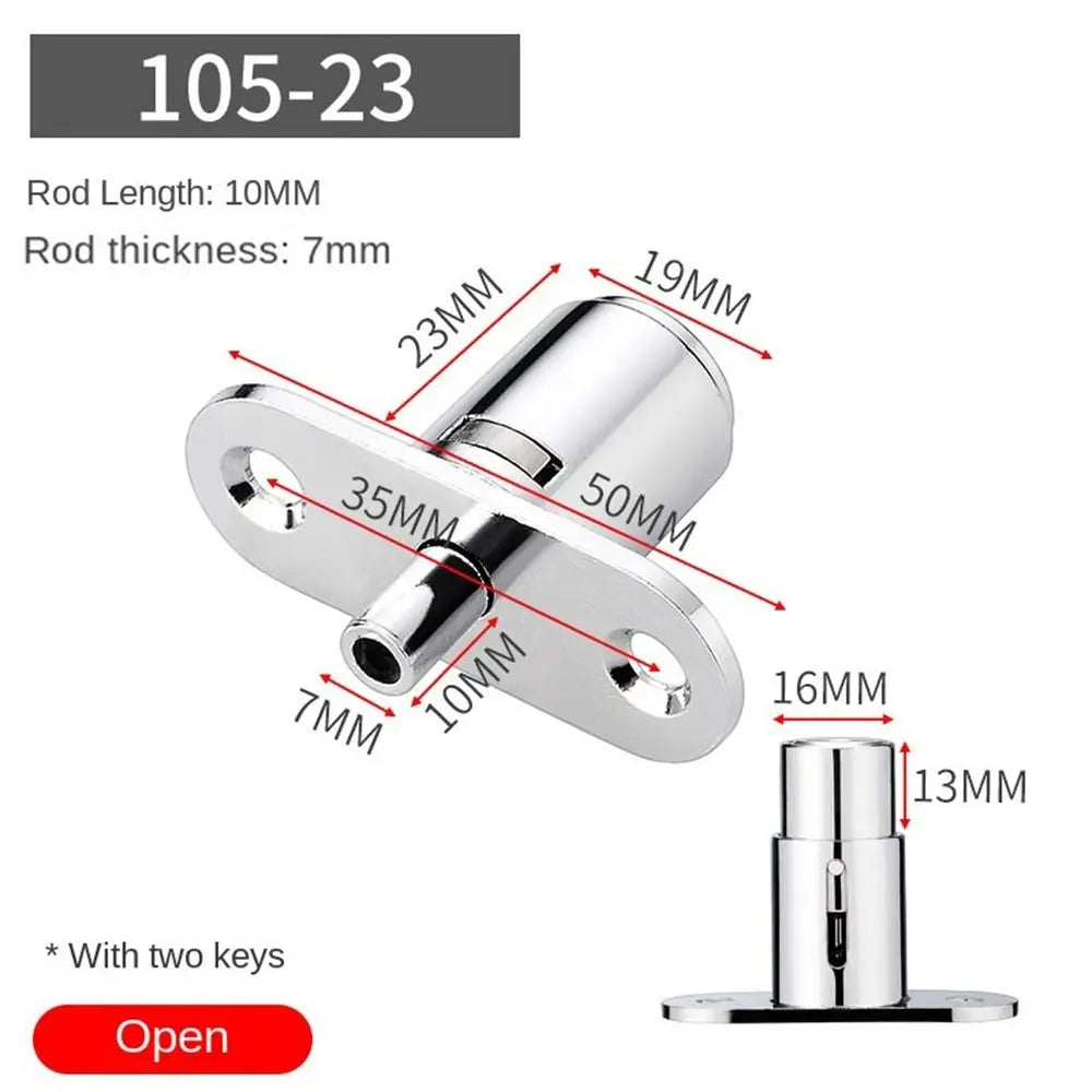 Sliding Door Window Lock with Keys – Zinc Alloy Security Catch