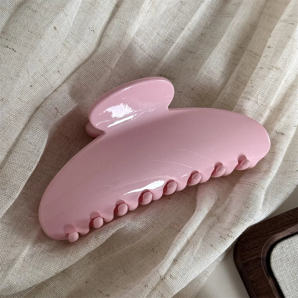 Large Acrylic Hair Claw Clip – French Semicircle Shark Clip